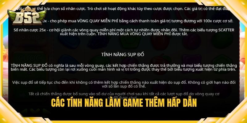 Các tính năng làm game thêm hấp dẫn